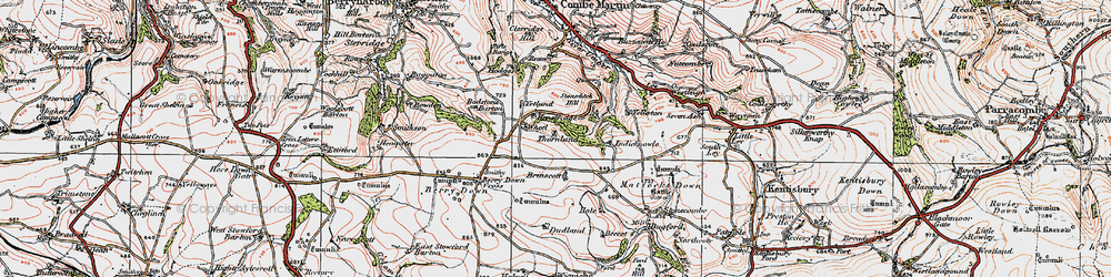 Old map of Henstridge in 1919