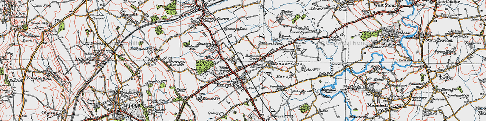 Old map of Henstridge Ash in 1919