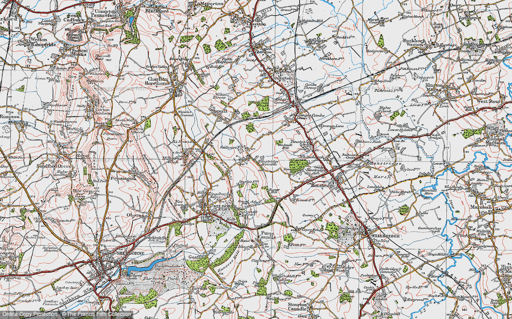 Old Map of Henstridge Bowden, 1919 in 1919