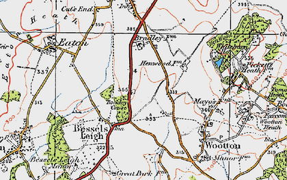 Old map of Henwood in 1919