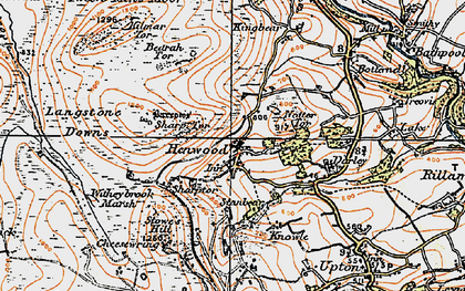 Old map of Henwood in 1919