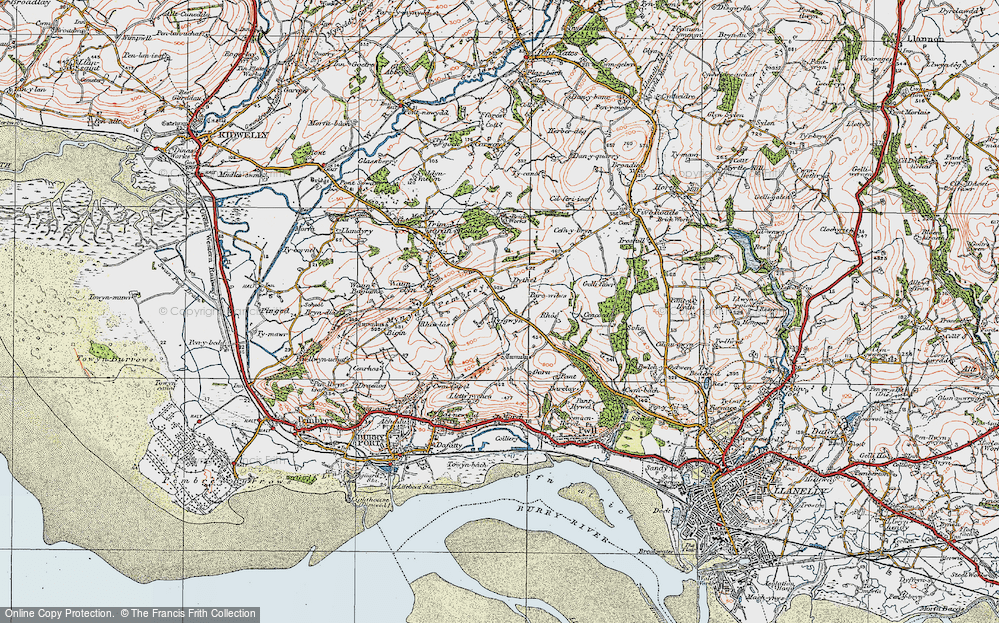 Old Map of Heol-ddu, 1923 in 1923