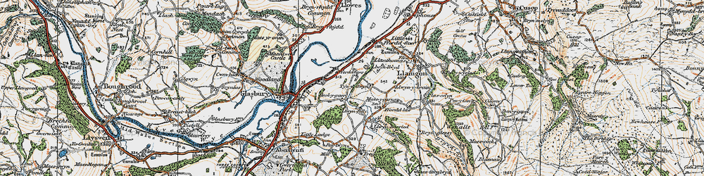 Old map of Heol-y-gaer in 1919