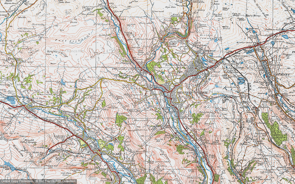 Old Map of Heolgerrig, 1923 in 1923