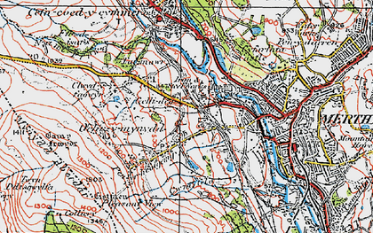 Old map of Heolgerrig in 1923