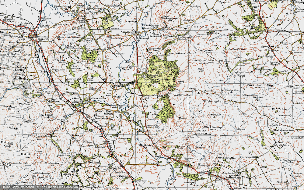 Old Map of Historic Map covering Botany in 1926