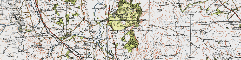 Old map of Bewick Folly in 1926