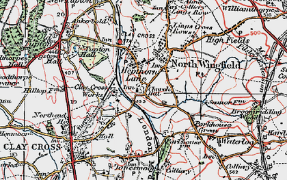 Old map of Hepthorne Lane in 1923