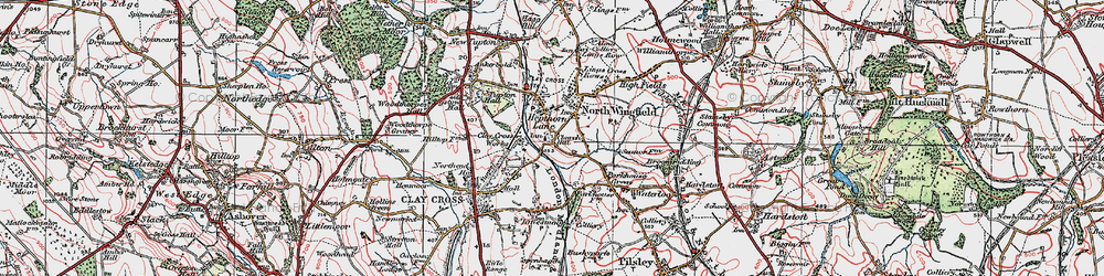 Old map of Hepthorne Lane in 1923
