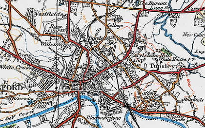 Old map of Hereford in 1920