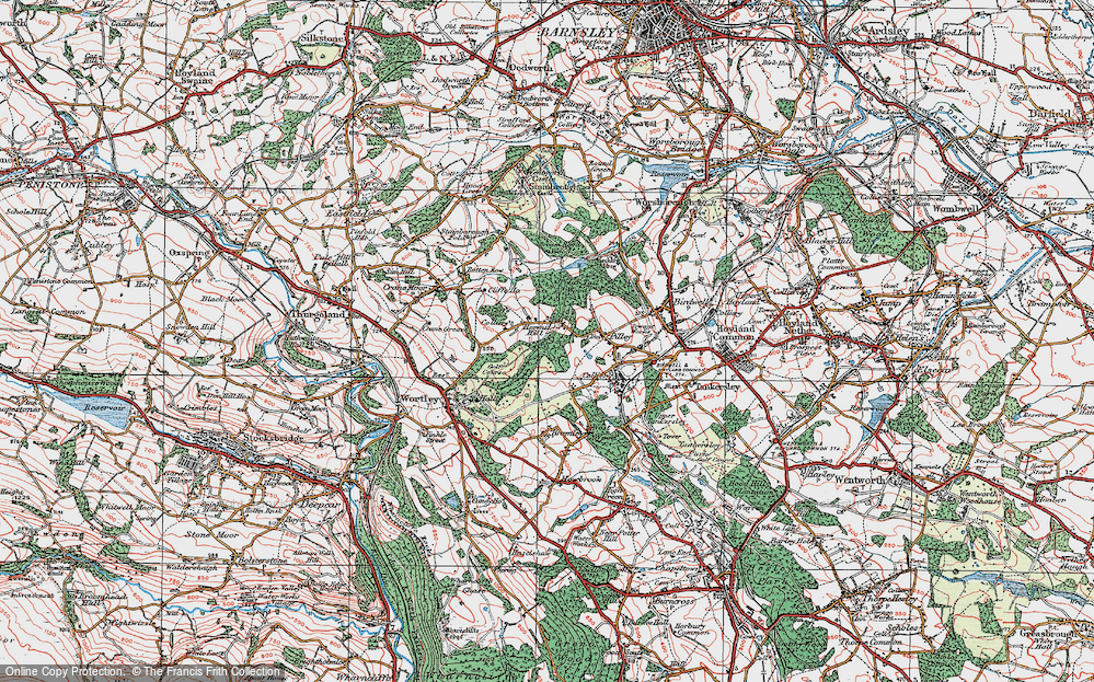 Old Map of Hermit Hill, 1924 in 1924