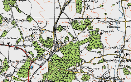 Old map of Hermitage in 1919