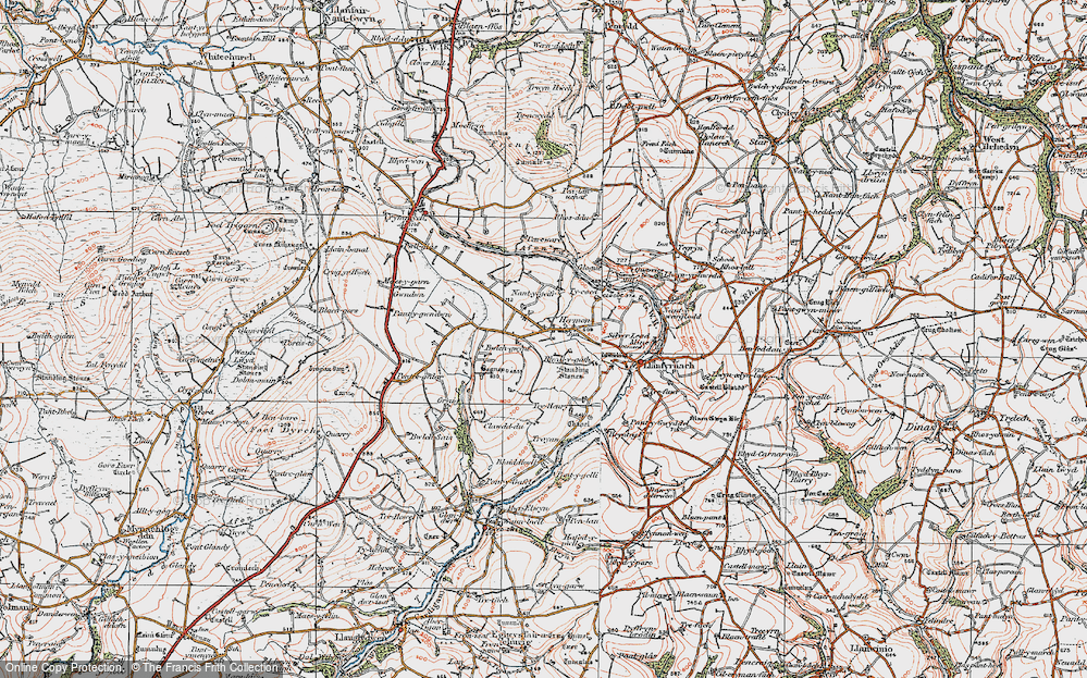 Old Map of Hermon, 1922 in 1922