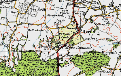 Old map of Herne Common in 1920