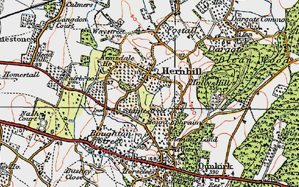 Old map of Hernhill in 1921
