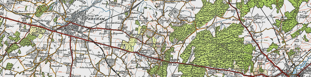Old map of Hernhill in 1921