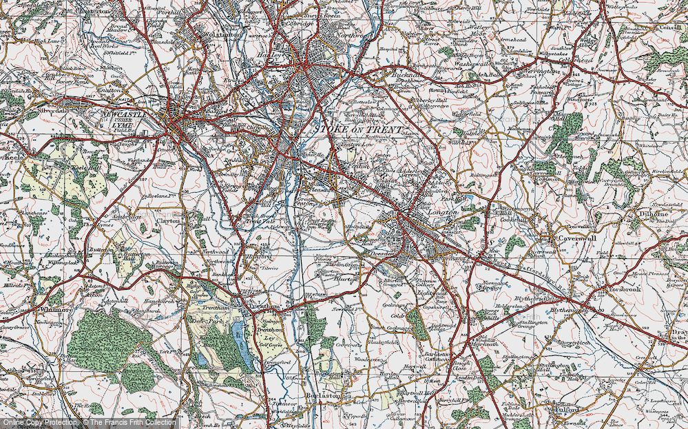 Old Map of Heron Cross, 1921 in 1921
