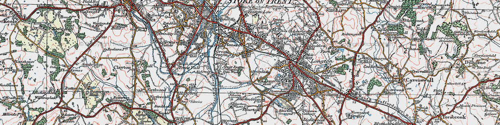 Old map of Heron Cross in 1921