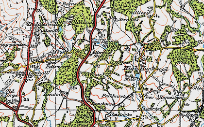 Old map of Heron's Ghyll in 1920