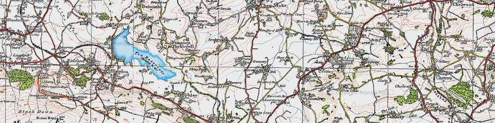 Old map of Herons Green in 1919