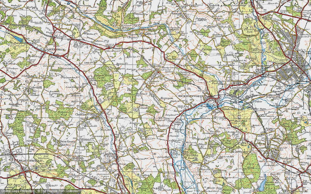 Old Map of Heronsgate, 1920 in 1920