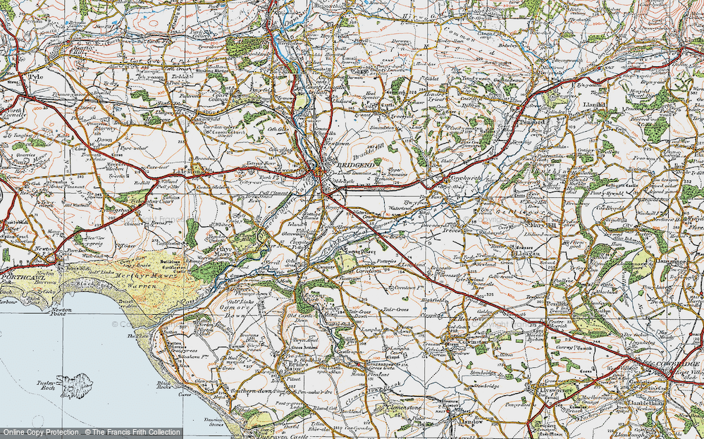 Old Map of Heronston, 1922 in 1922