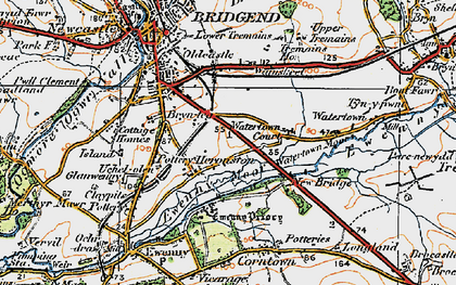 Old map of Heronston in 1922