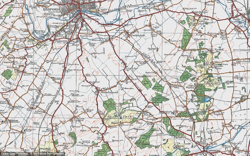 Old Map of Herring's Green, 1919 in 1919