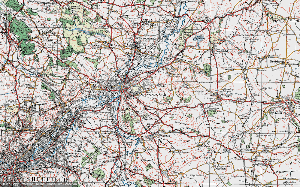 Old Map of Herringthorpe, 1923 in 1923