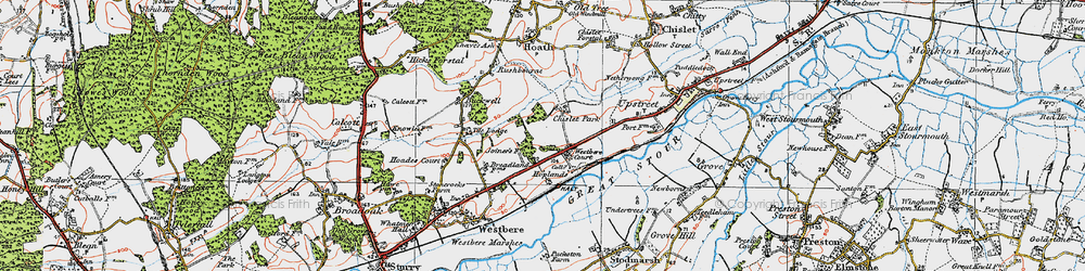 Old map of Hersden in 1920