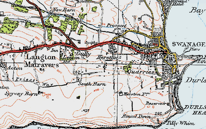 Old map of Herston in 1919