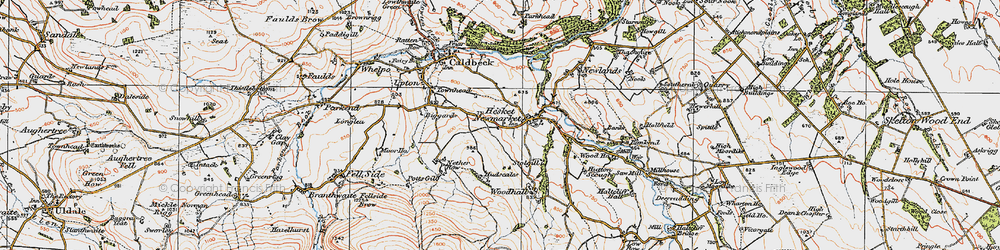 Old map of Hesket Newmarket in 1925