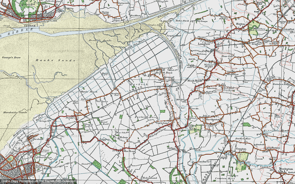 Old Map of Hesketh Moss, 1924 in 1924