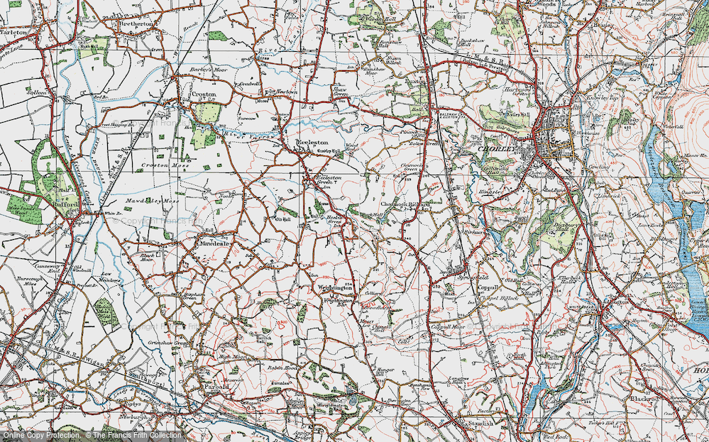 Old Map of Heskin Green, 1924 in 1924