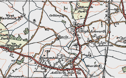 Old map of Hessle in 1925