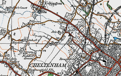 Old map of Hester's Way in 1919