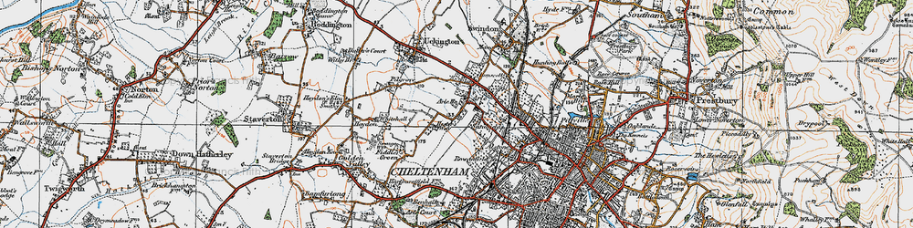 Old map of Hester's Way in 1919