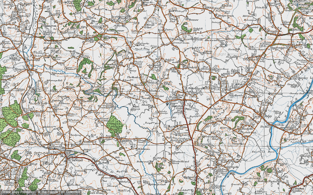 Old Map of Hethelpit Cross, 1919 in 1919