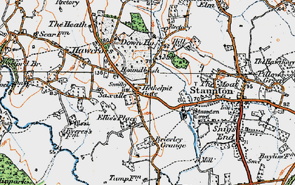 Old map of Hethelpit Cross in 1919