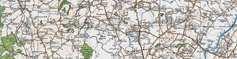 Old map of Hethelpit Cross in 1919