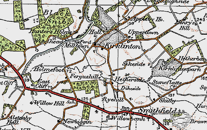 Old map of Hetherside in 1925