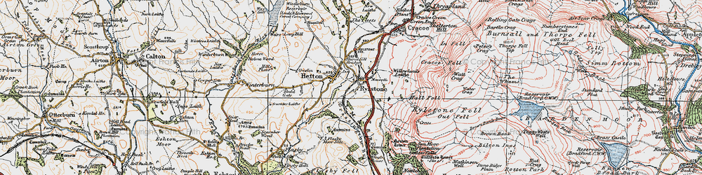 Old map of Willowlands Laithe in 1925