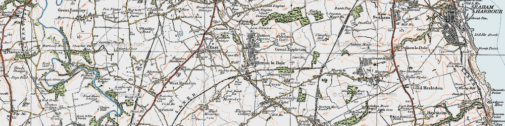 Old map of Hetton-Le-Hole in 1925