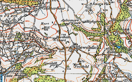 Old map of Hewelsfield in 1919