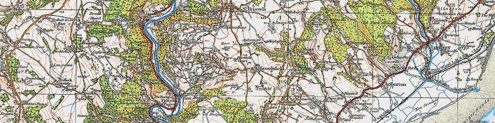 Old map of Hewelsfield in 1919