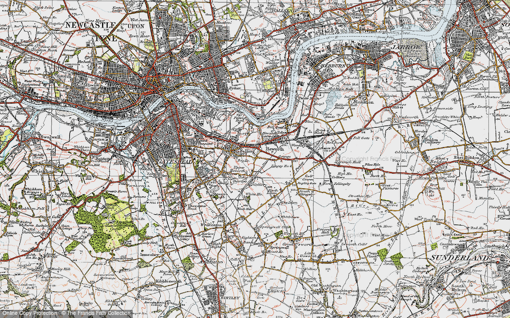Old Map of Heworth, 1925 in 1925