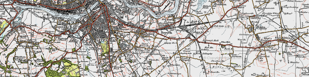 Old map of Heworth in 1925