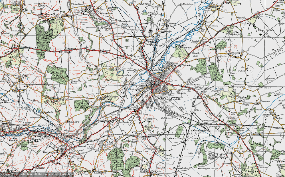 Old Map of Hexthorpe, 1923 in 1923