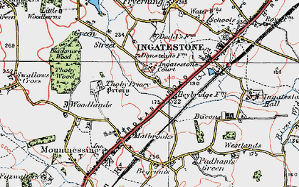 Old map of Heybridge in 1920
