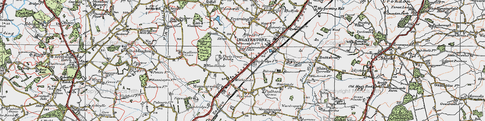Old map of Heybridge in 1920